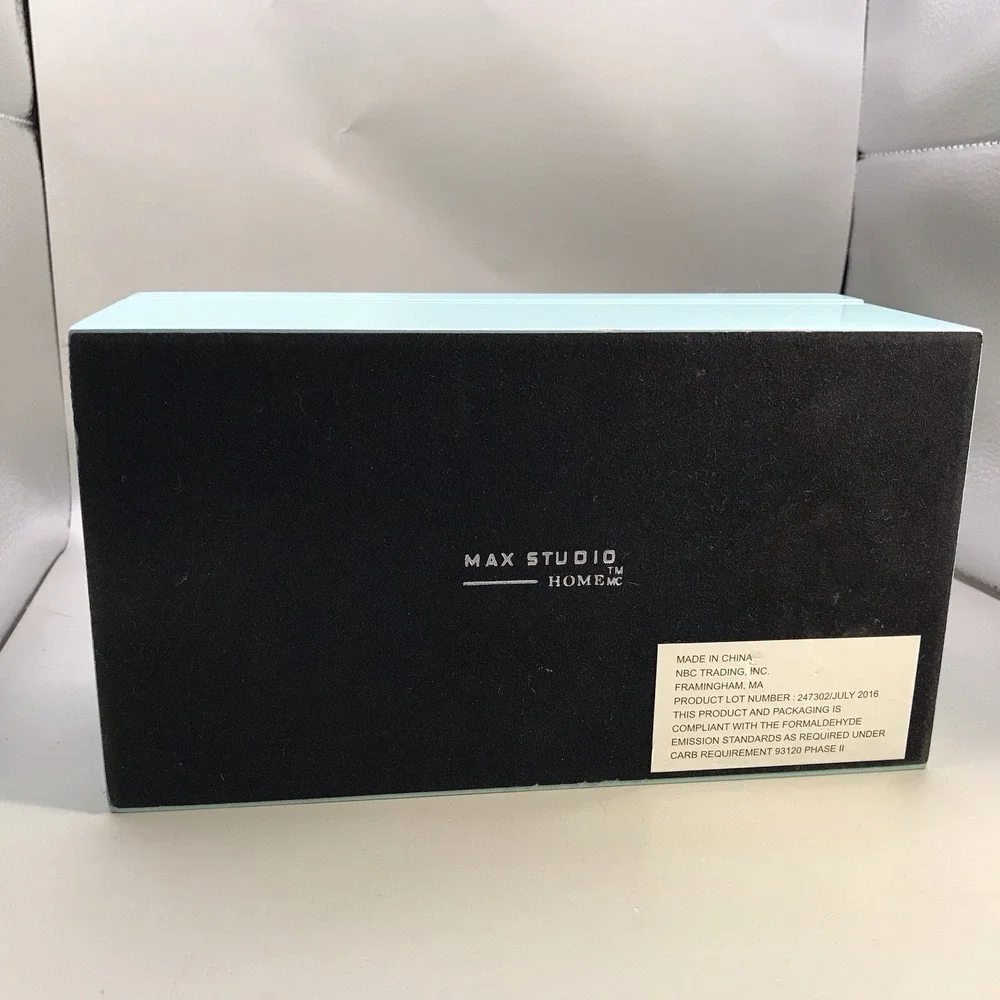 Max Studio Aquamarine Colored Jewelry Box 9